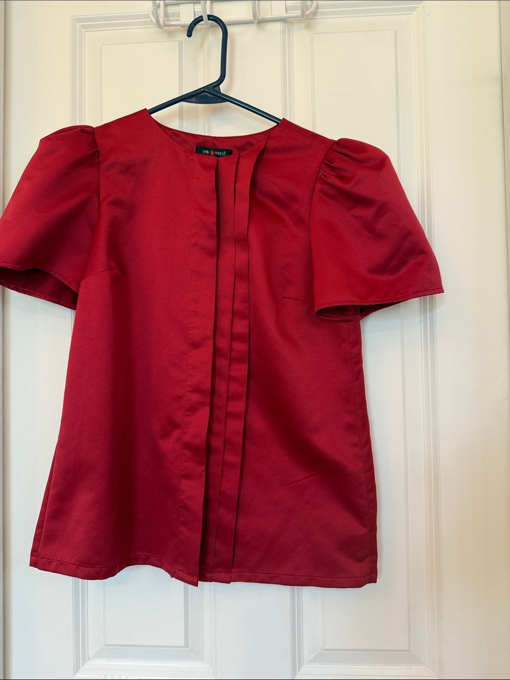 3/$30 Cranberry Red Puff Sleeve Blouse